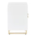 AICO Furniture Palm Gate Nightstand in Cloud White - Furniture Land (Milwaukee, WI)