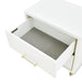 AICO Furniture Palm Gate Nightstand in Cloud White - Furniture Land (Milwaukee, WI)