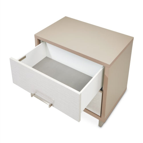 AICO Furniture Palm Gate Nightstand in Clay - Furniture Land (Milwaukee, WI)
