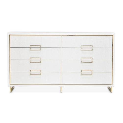 AICO Furniture Palm Gate Dresser in Cloud White - Furniture Land (Milwaukee, WI)
