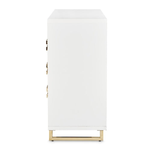 AICO Furniture Palm Gate Dresser in Cloud White - Furniture Land (Milwaukee, WI)