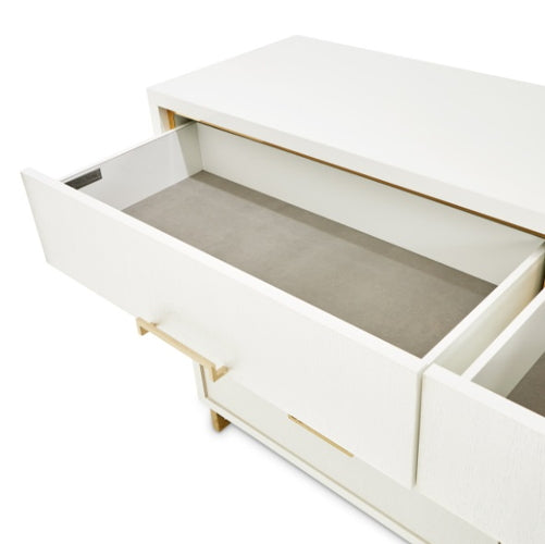 AICO Furniture Palm Gate Dresser in Cloud White - Furniture Land (Milwaukee, WI)