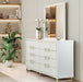 AICO Furniture Palm Gate Dresser in Cloud White - Furniture Land (Milwaukee, WI)