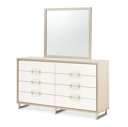 AICO Furniture Palm Gate Mirror in Clay - Furniture Land (Milwaukee, WI)