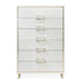 AICO Furniture Palm Gate 6 Drawer Chest in Cloud White - Furniture Land (Milwaukee, WI)