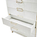AICO Furniture Palm Gate 6 Drawer Chest in Cloud White - Furniture Land (Milwaukee, WI)