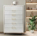 AICO Furniture Palm Gate 6 Drawer Chest in Cloud White - Furniture Land (Milwaukee, WI)
