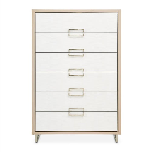 AICO Furniture Palm Gate 6 Drawer Chest in Clay - Furniture Land (Milwaukee, WI)