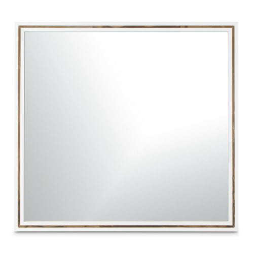 AICO Furniture Palm Gate Wall Mirror in Cloud White - Furniture Land (Milwaukee, WI)