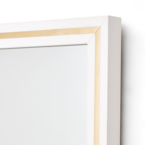AICO Furniture Palm Gate Wall Mirror in Cloud White - Furniture Land (Milwaukee, WI)