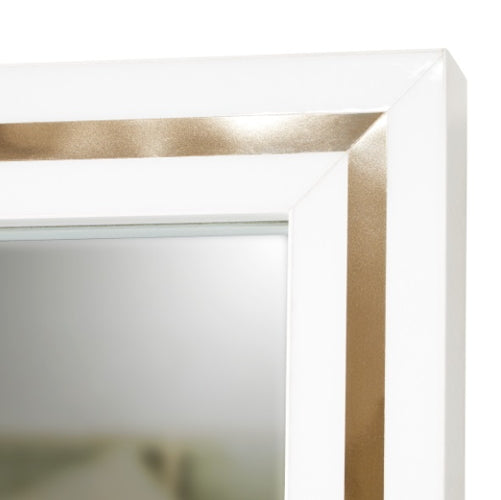 AICO Furniture Palm Gate Wall Mirror in Cloud White - Furniture Land (Milwaukee, WI)
