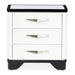 AICO Furniture Tuxedo Nightstand in Piano Keyboard - Furniture Land (Milwaukee, WI)