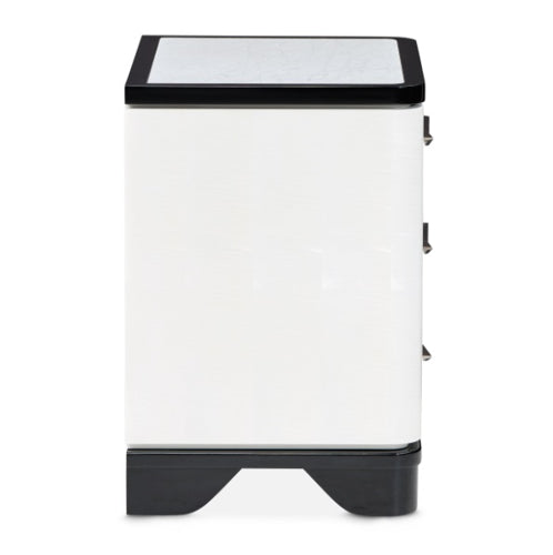 AICO Furniture Tuxedo Nightstand in Piano Keyboard - Furniture Land (Milwaukee, WI)