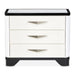 AICO Furniture Tuxedo Large Nightstand in Piano Keyboard - Furniture Land (Milwaukee, WI)