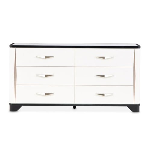 AICO Furniture Tuxedo Dresser in Piano Keyboard - Furniture Land (Milwaukee, WI)