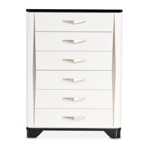 AICO Furniture Tuxedo 6 Drawer Chest in Piano Keyboard - Furniture Land (Milwaukee, WI)