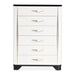 AICO Furniture Tuxedo 6 Drawer Chest in Piano Keyboard - Furniture Land (Milwaukee, WI)