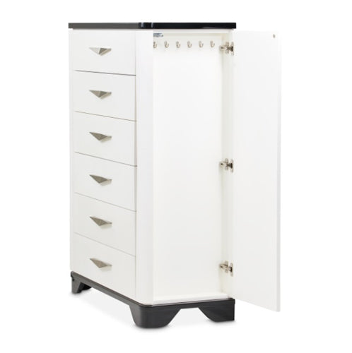 AICO Furniture Tuxedo 6 Drawer Chest in Piano Keyboard - Furniture Land (Milwaukee, WI)