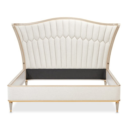 AICO Furniture St.Charles California King Upholstered Bed in Dove Gray - Furniture Land (Milwaukee, WI)