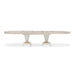 AICO Furniture St. Charles Double Pedestal Dining Table in Dove Gray - Furniture Land (Milwaukee, WI)