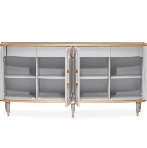 AICO Furniture St. Charles Sideboard in Dove Gray - Furniture Land (Milwaukee, WI)