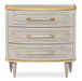 AICO Furniture St.Charles 3 Drawer Nightstand in Dove Gray - Furniture Land (Milwaukee, WI)