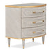 AICO Furniture St.Charles 3 Drawer Nightstand in Dove Gray - Furniture Land (Milwaukee, WI)