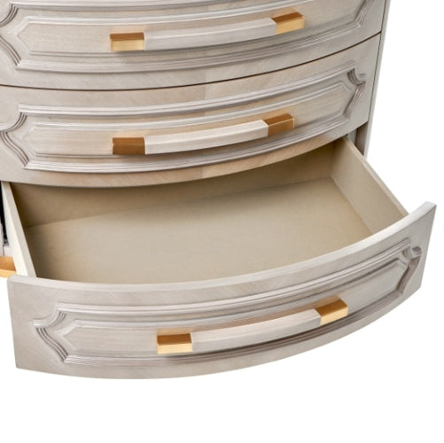 AICO Furniture St.Charles 3 Drawer Nightstand in Dove Gray - Furniture Land (Milwaukee, WI)