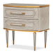 AICO Furniture St.Charles 2 Drawer Nightstand in Dove Gray - Furniture Land (Milwaukee, WI)