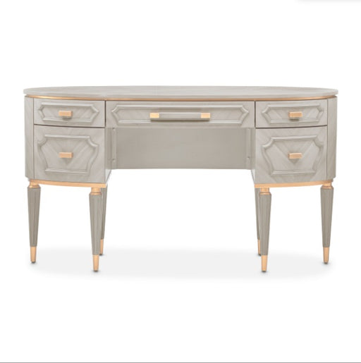 AICO Furniture St.Charles Vanity Desk in Dove Gray - Furniture Land (Milwaukee, WI)