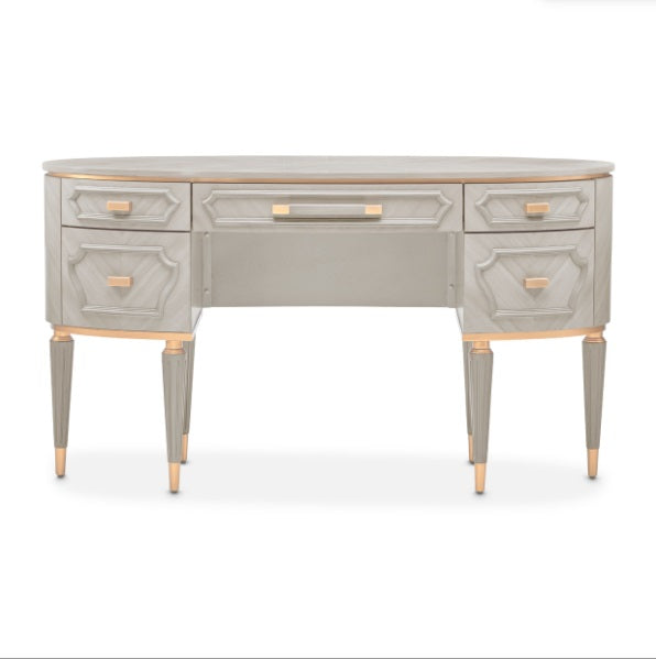 AICO Furniture St.Charles Vanity Desk in Dove Gray - Furniture Land (Milwaukee, WI)