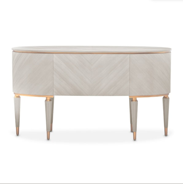 AICO Furniture St.Charles Vanity Desk in Dove Gray - Furniture Land (Milwaukee, WI)