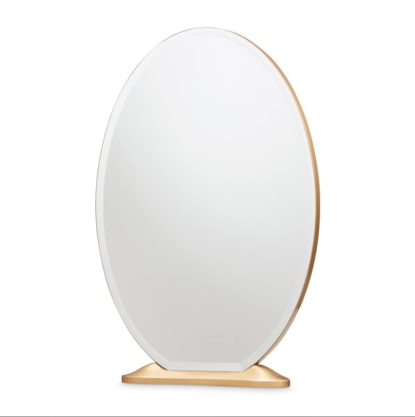 AICO Furniture St.Charles Vanity Desk with Mirror in Dove Gray - Furniture Land (Milwaukee, WI)