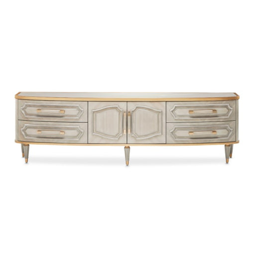 AICO Furniture St.Charles Media Cabinet in Dove Gray - Furniture Land (Milwaukee, WI)