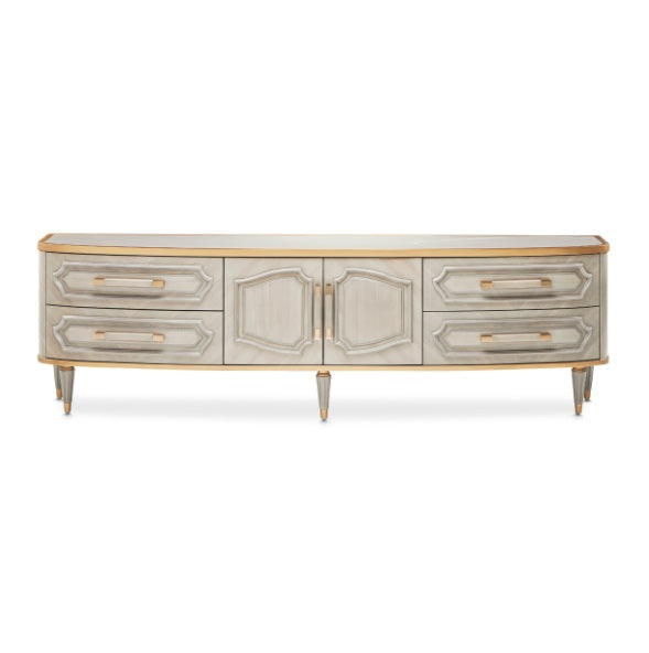 AICO Furniture St.Charles Media Cabinet in Dove Gray - Furniture Land (Milwaukee, WI)
