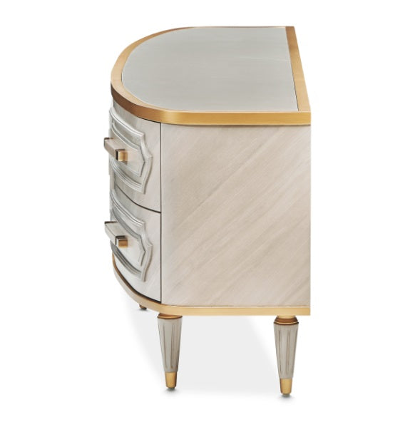 AICO Furniture St.Charles Media Cabinet in Dove Gray - Furniture Land (Milwaukee, WI)