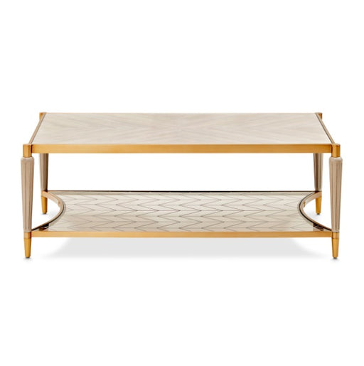 AICO Furniture St.Charles Rectangular Cocktail Table in Dove Gray - Furniture Land (Milwaukee, WI)