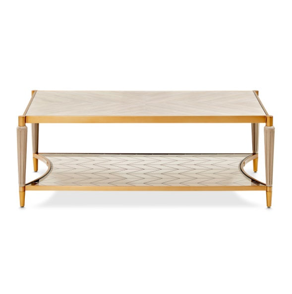 AICO Furniture St.Charles Rectangular Cocktail Table in Dove Gray - Furniture Land (Milwaukee, WI)
