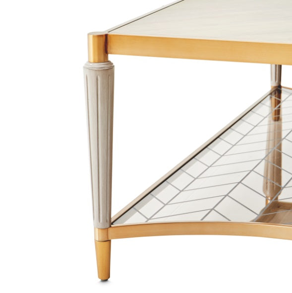 AICO Furniture St.Charles Rectangular Cocktail Table in Dove Gray - Furniture Land (Milwaukee, WI)