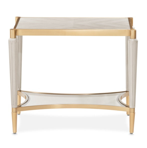 AICO Furniture St.Charles End Table in Dove Gray - Furniture Land (Milwaukee, WI)