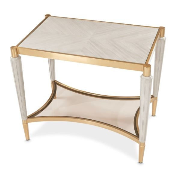 AICO Furniture St.Charles End Table in Dove Gray - Furniture Land (Milwaukee, WI)