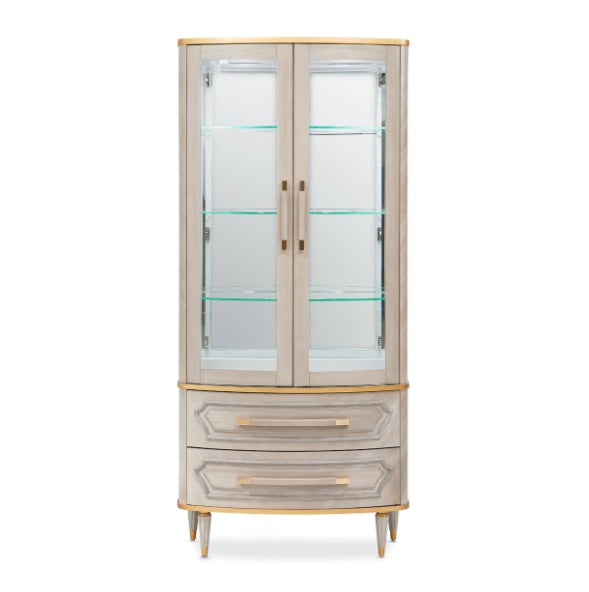 AICO Furniture St. Charles Display Cabinet in Dove Gray - Furniture Land (Milwaukee, WI)