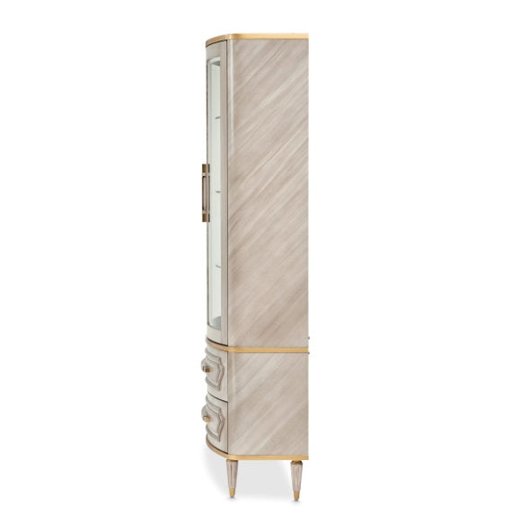 AICO Furniture St. Charles Display Cabinet in Dove Gray - Furniture Land (Milwaukee, WI)