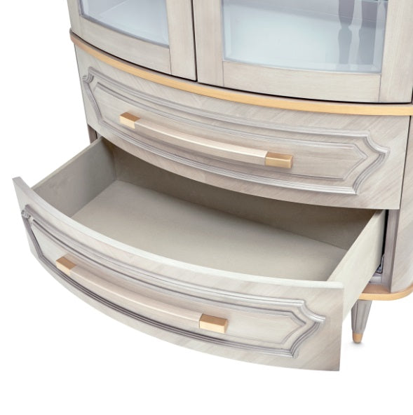 AICO Furniture St. Charles Display Cabinet in Dove Gray - Furniture Land (Milwaukee, WI)