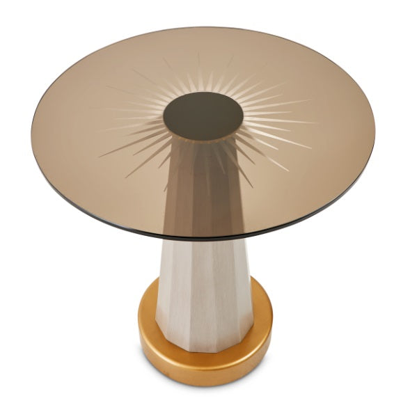 AICO Furniture St.Charles Chairside Table in Dove Gray - Furniture Land (Milwaukee, WI)