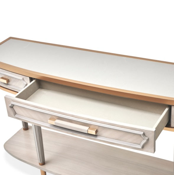 AICO Furniture St.Charles Console Table in Dove Gray - Furniture Land (Milwaukee, WI)