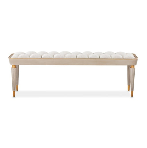 AICO Furniture St.Charles Accent Bench in Dove Gray - Furniture Land (Milwaukee, WI)