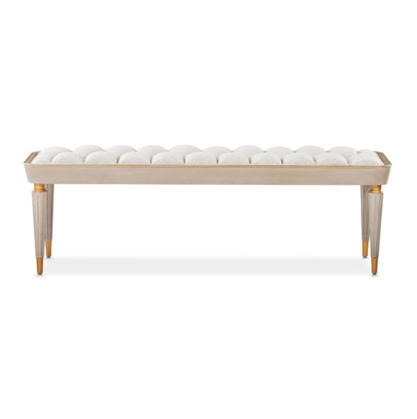 AICO Furniture St.Charles Accent Bench in Dove Gray - Furniture Land (Milwaukee, WI)
