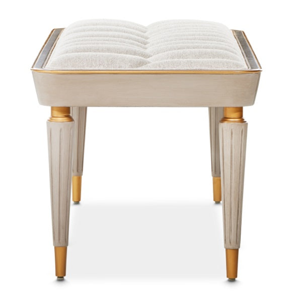 AICO Furniture St.Charles Accent Bench in Dove Gray - Furniture Land (Milwaukee, WI)
