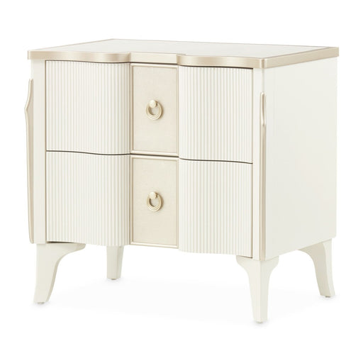 AICO Furniture La Marisia Nightstand in Creamy Pearl - Furniture Land (Milwaukee, WI)